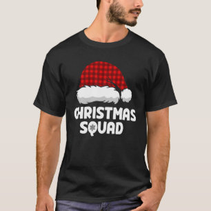 Kerst Squad Santa Hoed Xmas Pyjama Matching Fam T-shirt