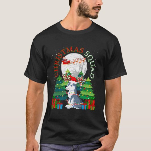 Kerst Squad Santa Rendier Wolf Xmas Lover Kind T-shirt (Voorkant)