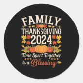 Kerst Squad Xmas Matching Pyjama Familie Chris Ronde Sticker (Voorkant)