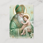 Kerst St. Nicholas. Baby Jezus Feestdag Plaatskaartje (Voorkant)