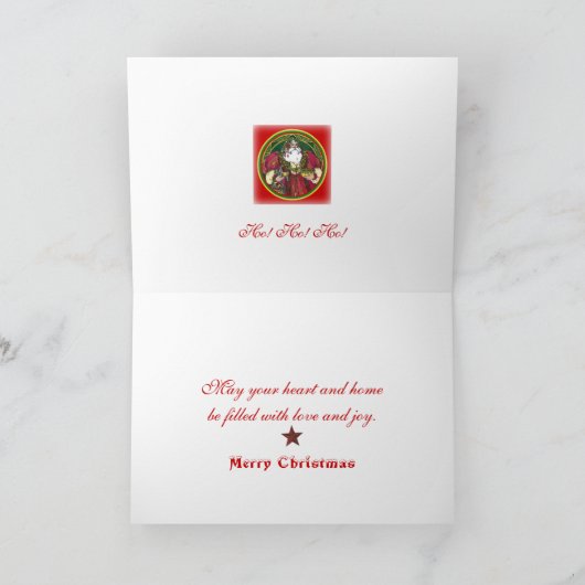 Kerst St Nicholas Ornamenten Kaart (Binnen)