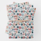 Kerst stad Magic Wrapping Papier Inpakpapier Vel (In situ)