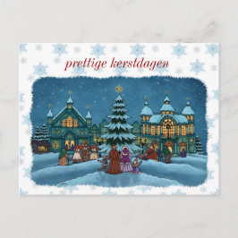 kerst stad postkaart met nieeuwrand nl