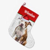 Kerst Staffordshire Naam Woof Achtergrond Grote Kerstsok (Voorkant (Hangend))
