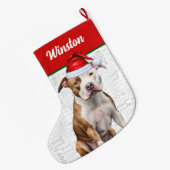 Kerst Staffordshire Naam Woof Achtergrond Grote Kerstsok (Achterkant (Hangend))