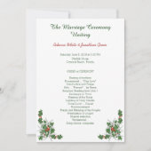 Kerst Starfish Beach Wedding Ceremony Programma (Voorkant)