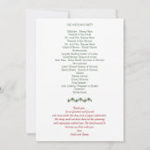 Kerst Starfish Beach Wedding Ceremony Programma (Achterkant)