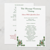 Kerst Starfish Beach Wedding Ceremony Programma (Voorkant / Achterkant)