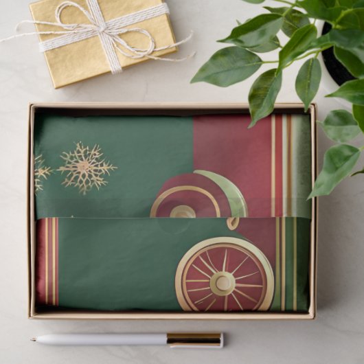 Kerst Steampunk Locomotief Weefselpapier Tissuepapier (Geschenk)