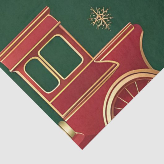 Kerst Steampunk Locomotief Weefselpapier Tissuepapier (Detail)