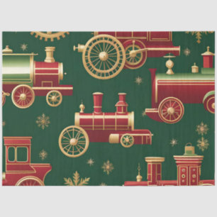 Kerst Steampunk Locomotief Weefselpapier Tissuepapier