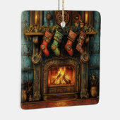 Kerst Steampunk open haard Ornament (Rechts)