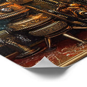 Kerst Steampunk open haard Poster (Hoek)