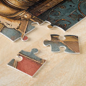 Kerst Steampunk open haard puzzel (Zijkant)