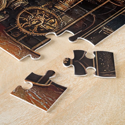Kerst Steampunk open haard puzzel (Zijkant)