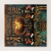 Kerst Steampunk open haard puzzel (Horizontaal)