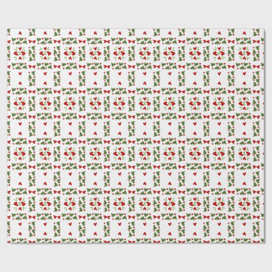 Kerst steken inpakpapier (Vlak)