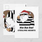 kerst stelen hart  briefkaart (Voorkant / Achterkant)