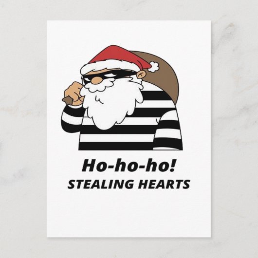 kerst stelen hart  briefkaart (Voorkant)