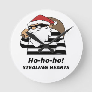 kerst stelen hart ronde klok