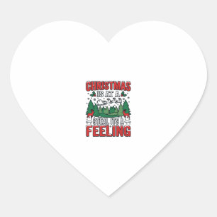 Kerst Stelen Het Is Een Gevoel Rendier Sleigh Desi Hart Sticker