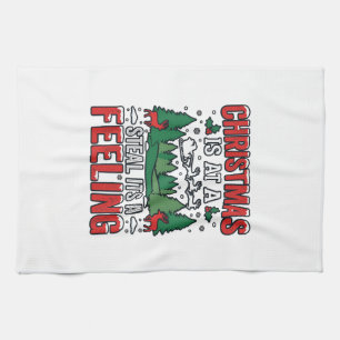 Kerst Stelen Het Is Een Gevoel Rendier Sleigh Desi Theedoek
