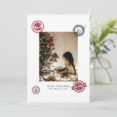 Kerst  Stempels Foto Vakantie Kaart (Staand voorkant)