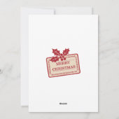 Kerst  Stempels Foto Vakantie Kaart (Achterkant)