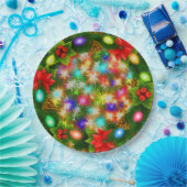 Kerst & Ster Kleurrijke Papier Party Borden 9" Papieren Bordje (Feest)