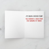 Kerst Ster met Moed Feestdagen Kaart (Binnen)