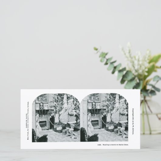 Kerst Stereoview - Oud Feestdagenkaart (Staand voorkant)