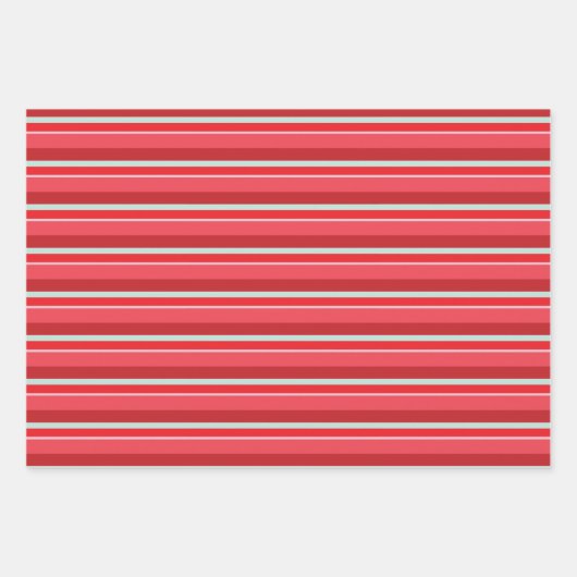 Kerst Sterren en Strepen Wrapping Paper Set (Voorkant 2)