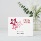 Kerst Sterren Feestdagenkaart (Staand voorkant)