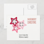 Kerst Sterren Feestdagenkaart (Voorkant / Achterkant)