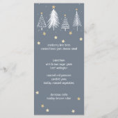 Kerst Sterren Goud en Blauw Menu (Achterkant)
