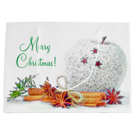 Kerst sterren grote geschenk tas groot cadeauzakje