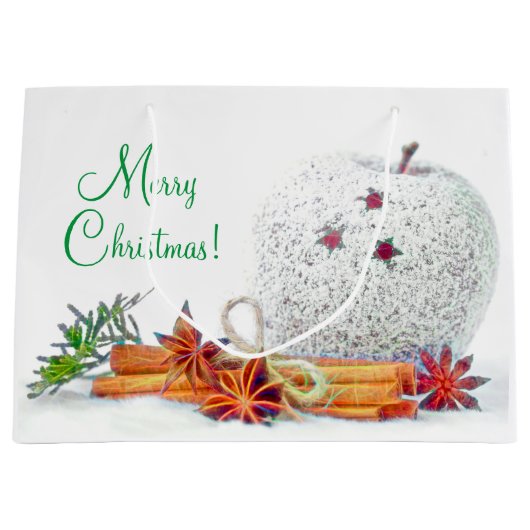 Kerst sterren grote geschenk tas groot cadeauzakje (Voorkant)