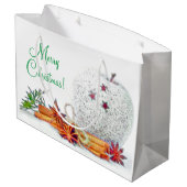 Kerst sterren grote geschenk tas groot cadeauzakje (Achterkant Gekanteld)