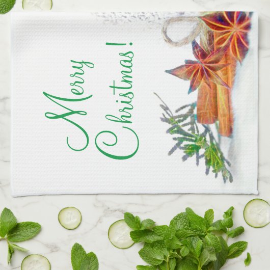 Kerst sterren keukenhanddoek (Gevouwen)