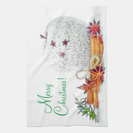 Kerst sterren keukenhanddoek (Verticaal)