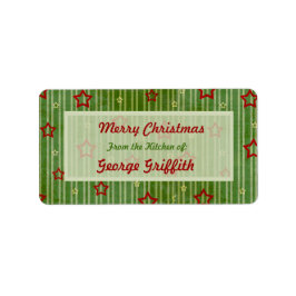 Kerst sterren van de keuken van labels. etiket