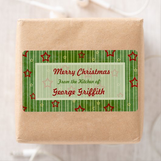 Kerst sterren van de keuken van labels. etiket (Insitu)