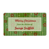 Kerst sterren van de keuken van labels. etiket (Voorkant)