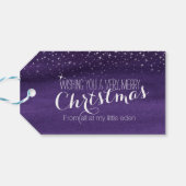 Kerst Sterrennacht sky cadeau label Cadeaulabel (Achterkant Horizontaal)