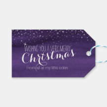 Kerst Sterrennacht sky cadeau label