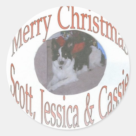 Kerst sticker (Voorkant)