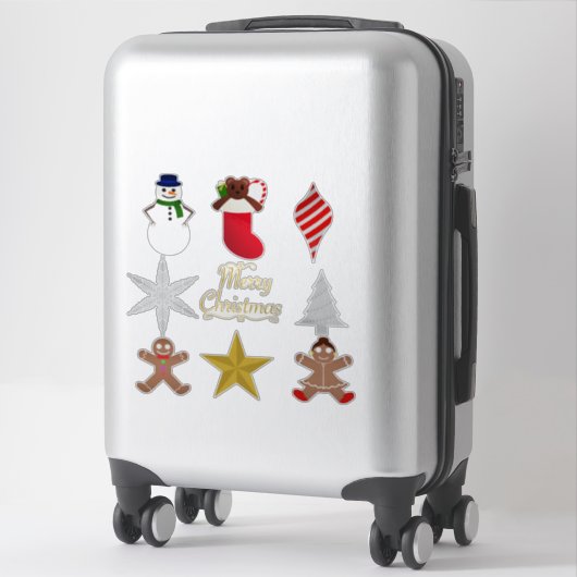 Kerst sticker (Koffer)