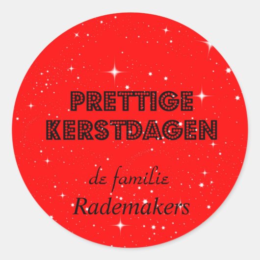 Kerst sticker (Voorkant)