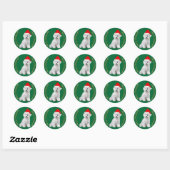 Kerst sticker Bichon Frise (Vel)
