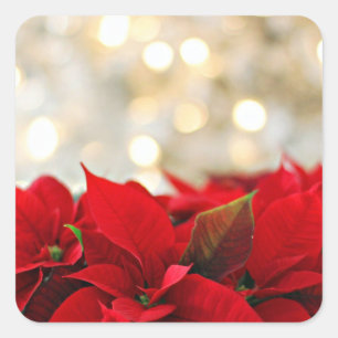 kerst sticker blad met bloemen
